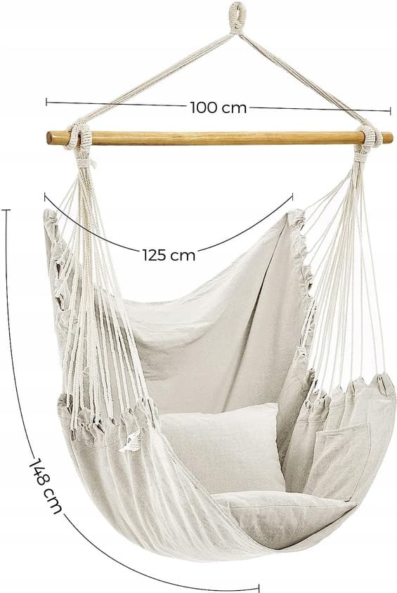 Krzesło brazylijskie krzesło wiszące 125 cm 150 kg
