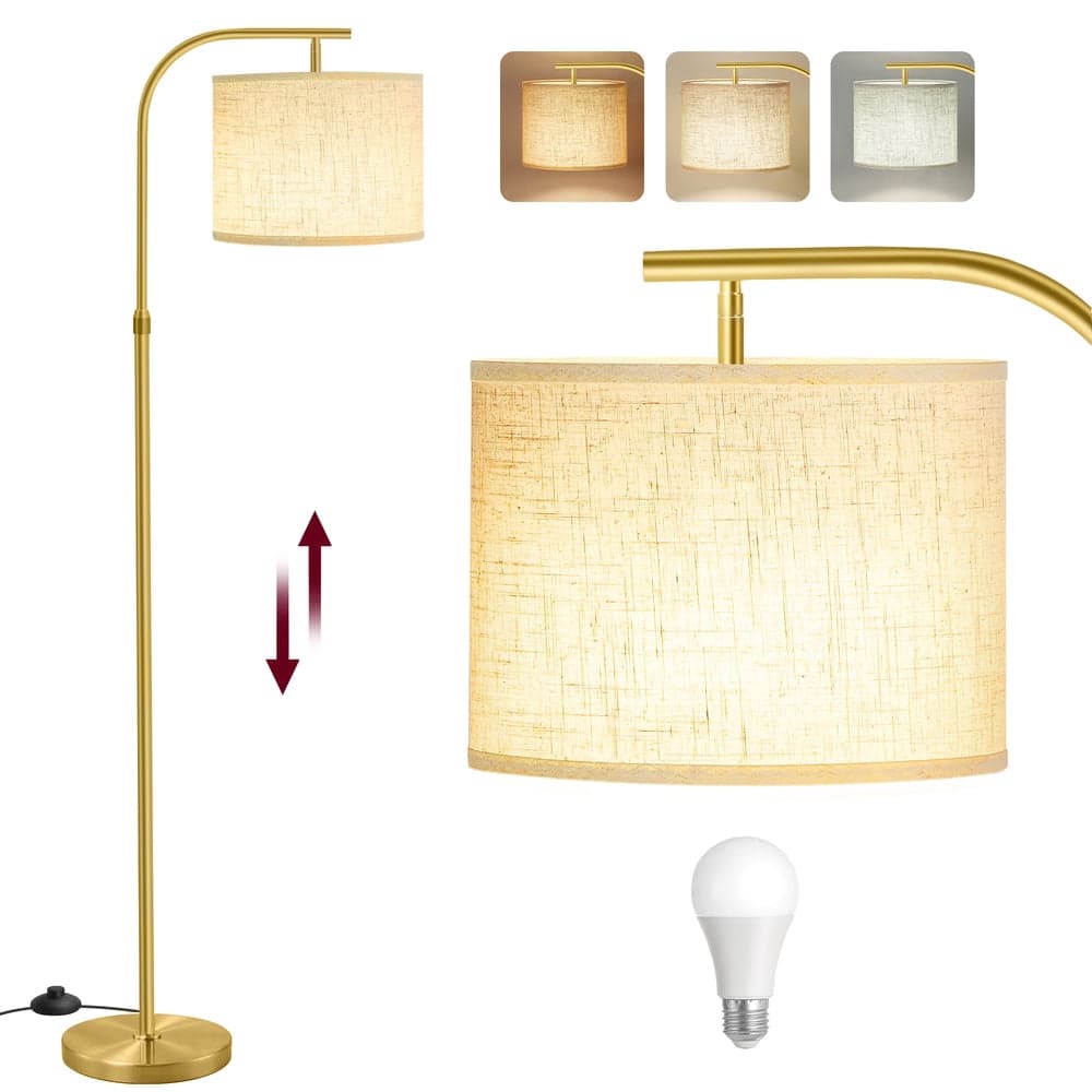 Lampa podłogowa LED Vasagle, regulowana, złota