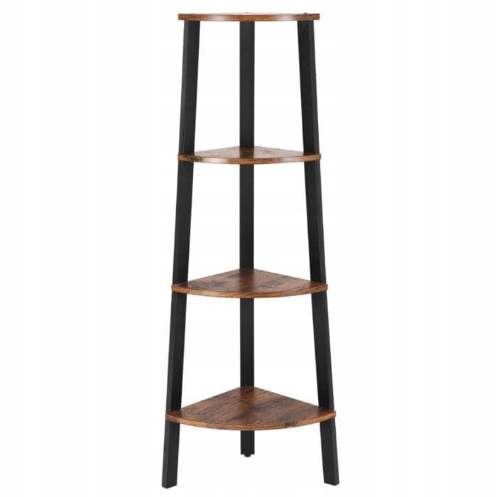 Regał Półka stojak 34 cm x 125 cm x 34 cm dąb rustykalny