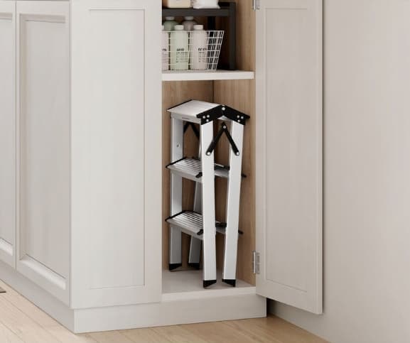 DRABINA ALUMINIOWA 3 STOPNIE SKŁADANA ANTYPOŚLIZGOWA LEKKA 150 KG