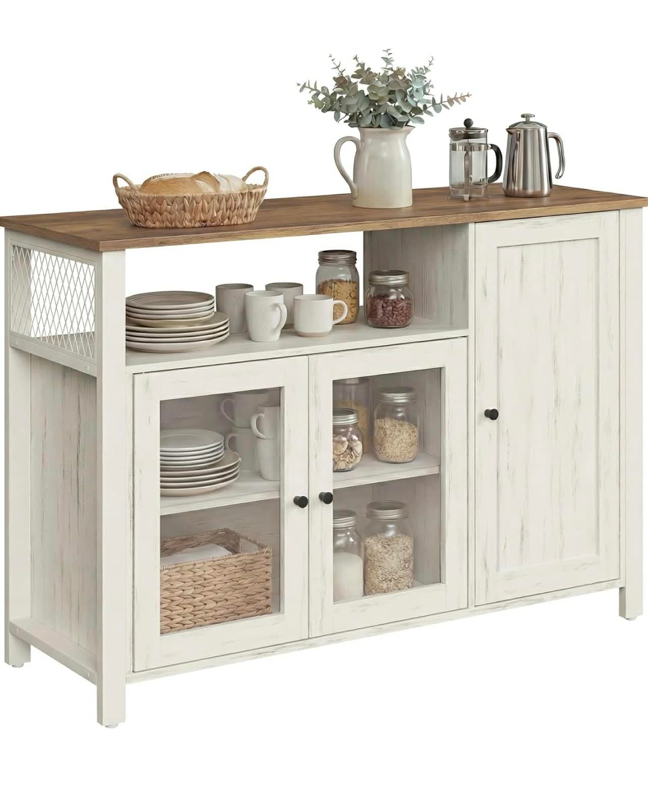 VASAGLE Kredens Szafka Kuchenna 110x75x33 cm Styl Wiejski