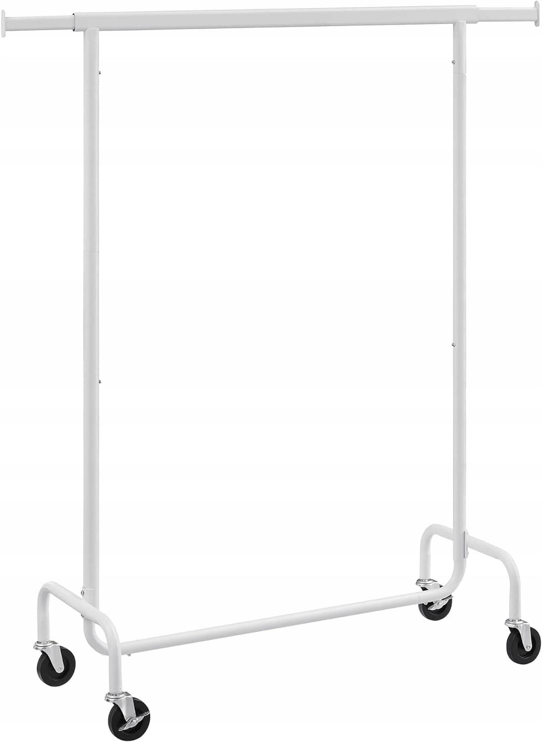 Wieszak na ubrania na kółkach biały 160cm, 130 kg