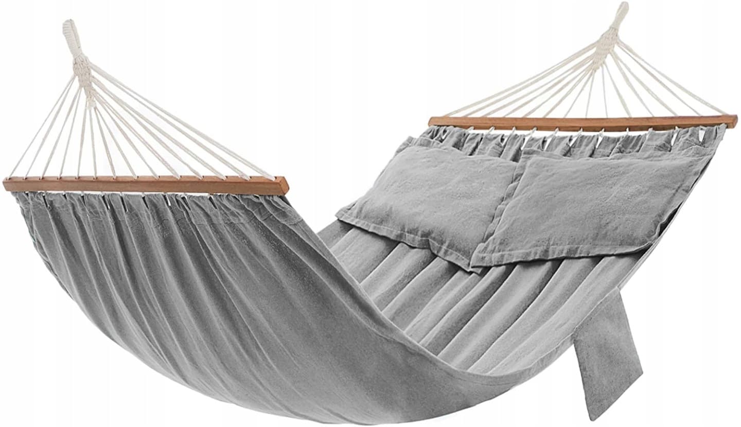 Hamak z drążkiem Songmics, szary