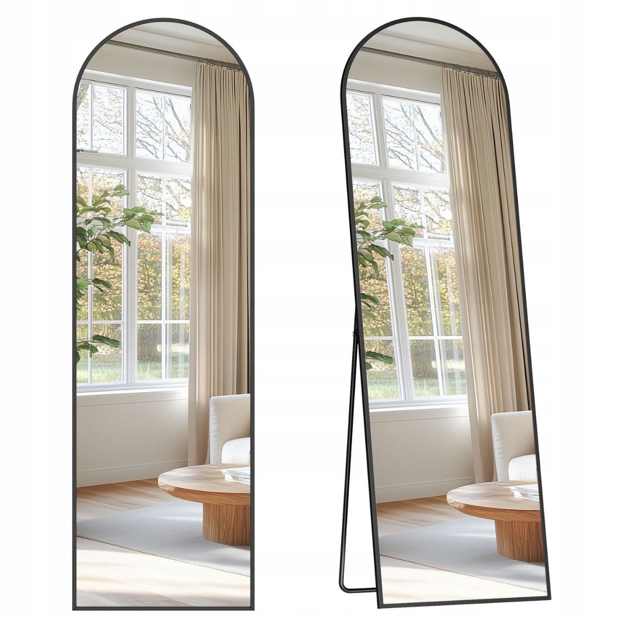 Lustro Songmics stojące rama metal 40 x 150 mm