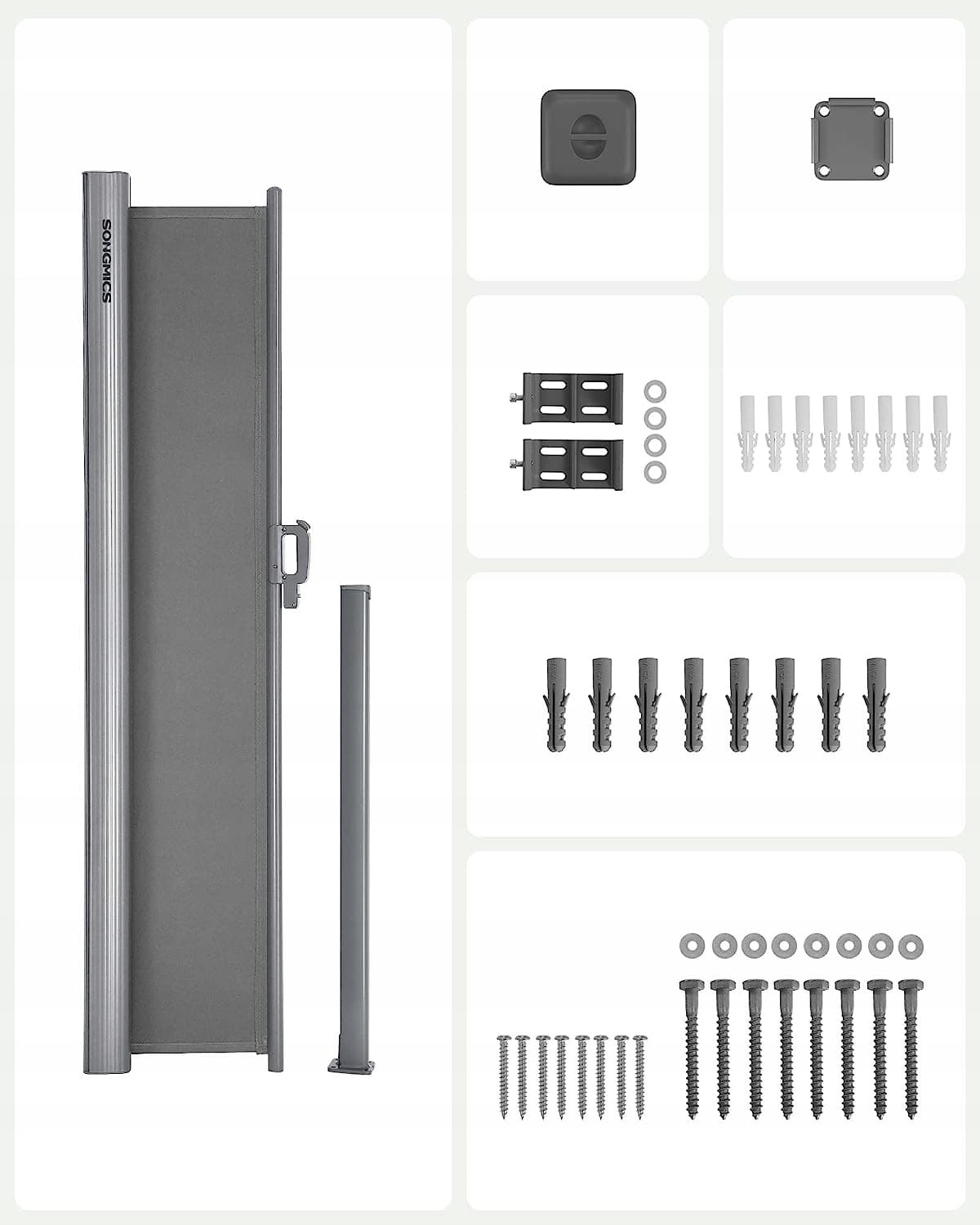 Markiza tarasowa boczna Songmics 400 x 160