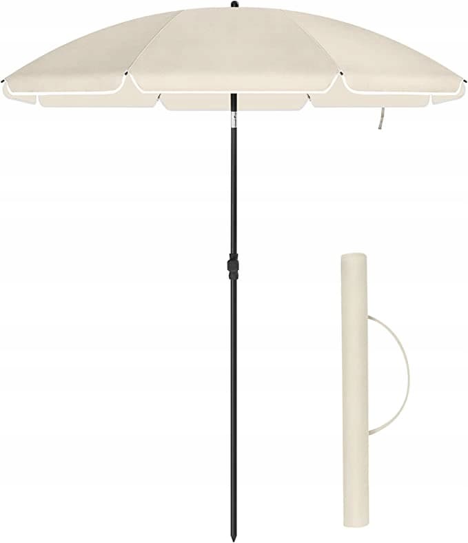 Parasol plażowy z wysięgnikiem Songmics, beżowy