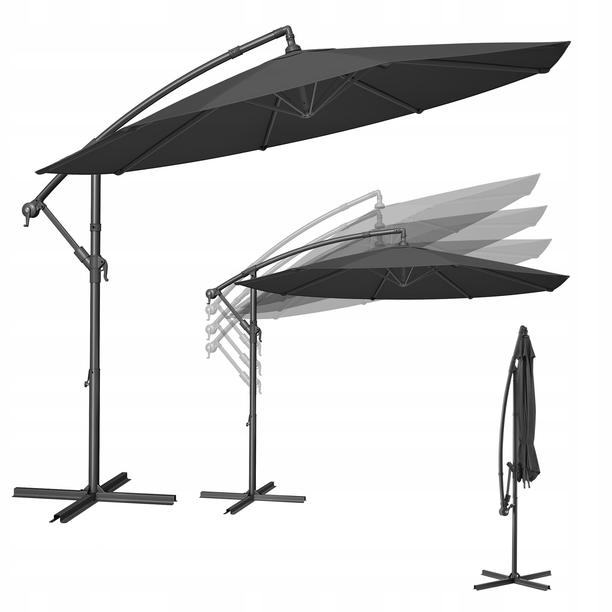 Parasol szary 300 x 245 cm