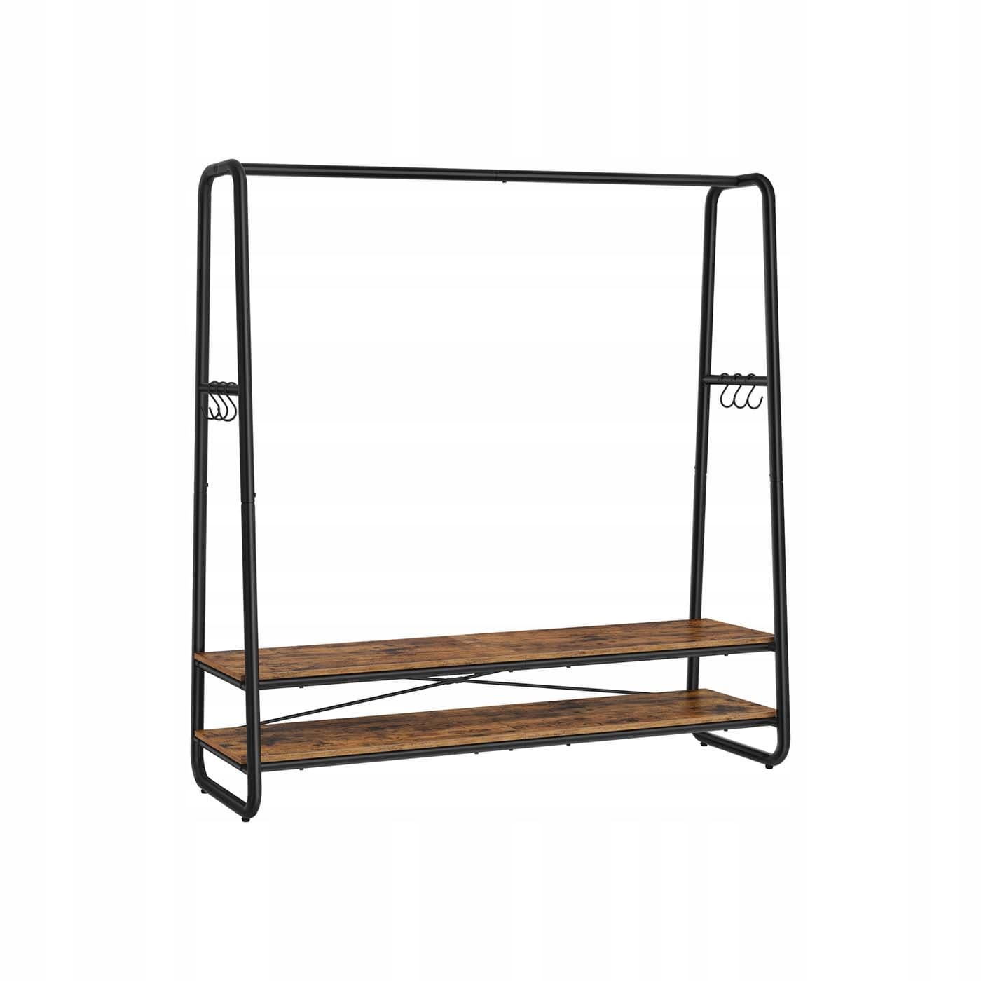 Wieszak na ubrania 45x138x160 cm Brązowo-czarny