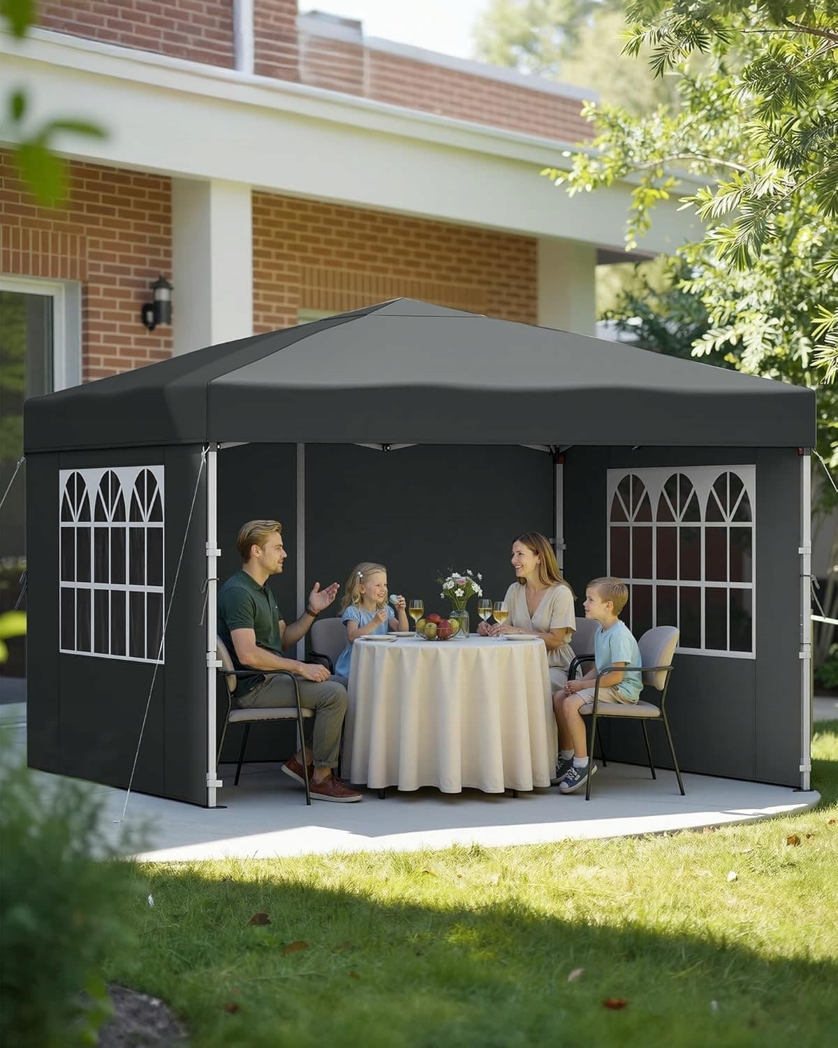 Pawilon altana namiot z baldachimem patio 3 x 3 x 258cm
