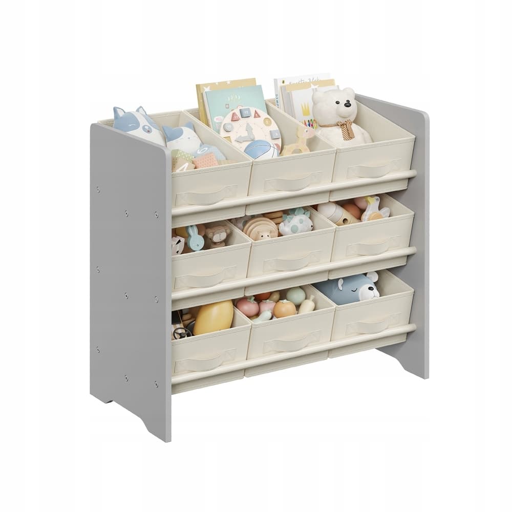 Półka na zabawki szafka organizer 29,5x62,5x60 cm Szara