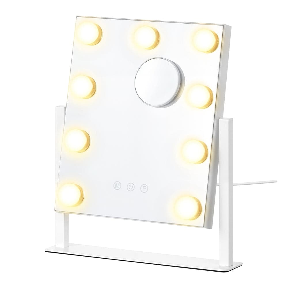 Lustro kosmetyczne obrotowe Songmics z LED, białe