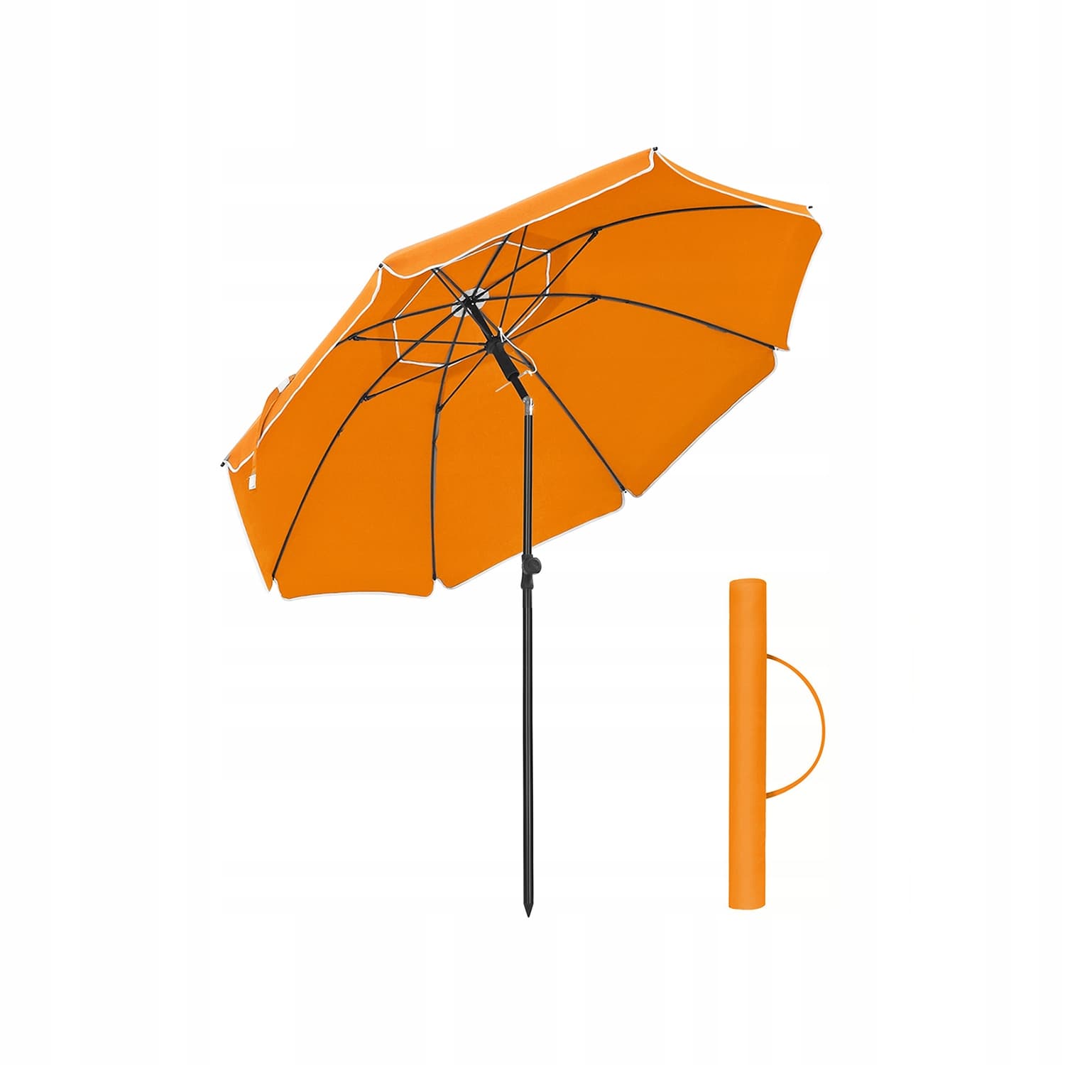 Parasol Songmics pomarańczowy 160 x 210 cm