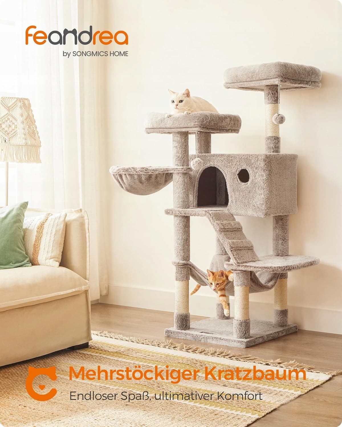 Drapak dla kota 135 cm z platformami i legowiskiem Drapak FEANDREA