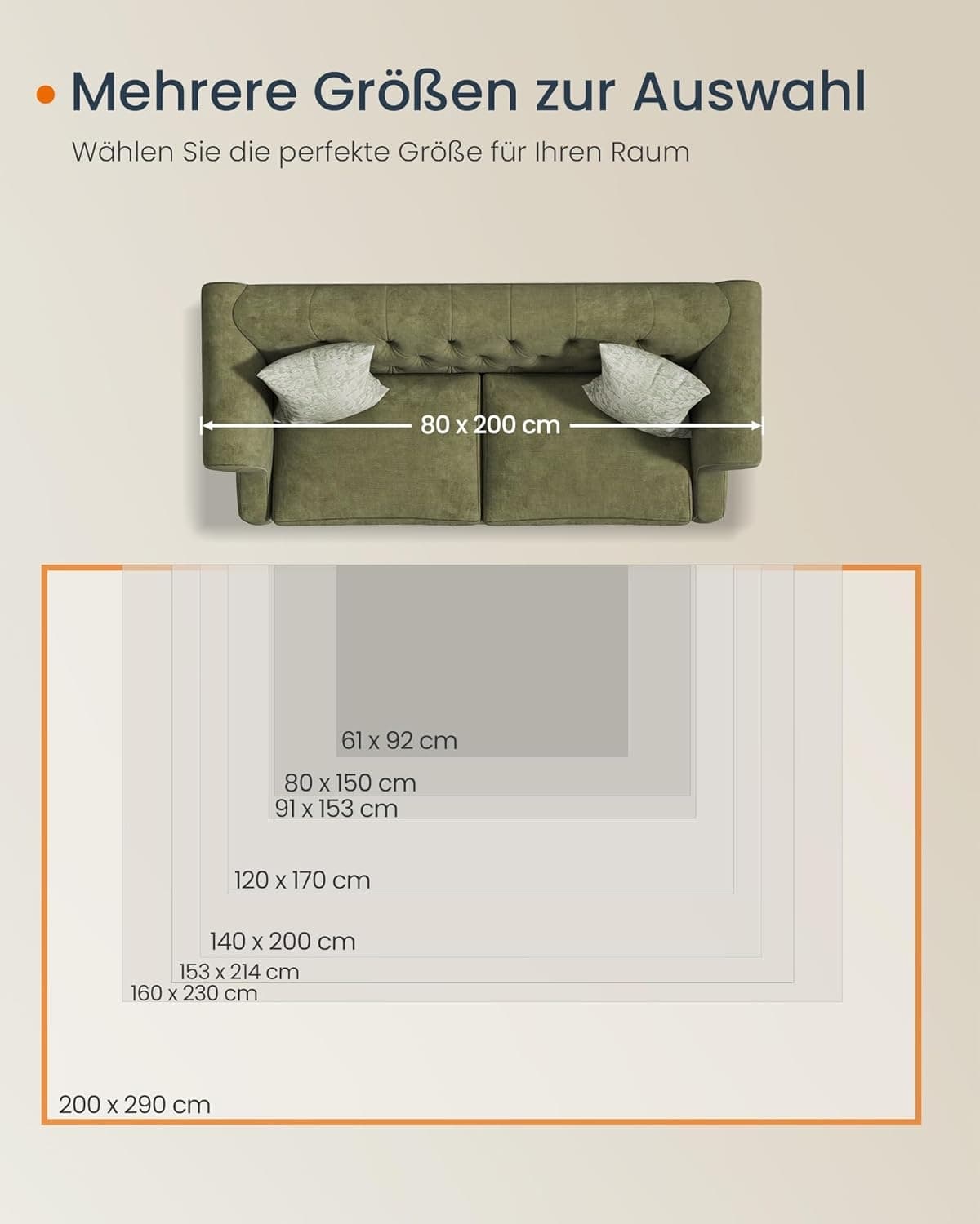 SONGMICS HOME Dywan boho, 200 x 290 cm, Dywan do sypialni, Dywan do salonu