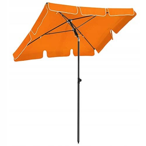 SONGMICS Parasol plażowy przenośny z torbą pomarańczowy plaża ogród