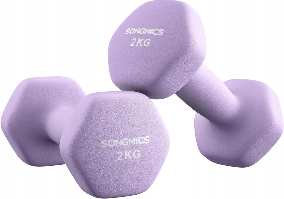 Hantelki Songmics 2x 2 kg fioletowe