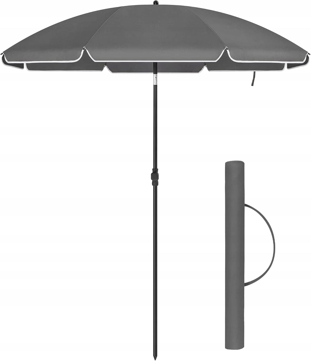 Parasol klasyczny Songmics szary 200 x 180 cm