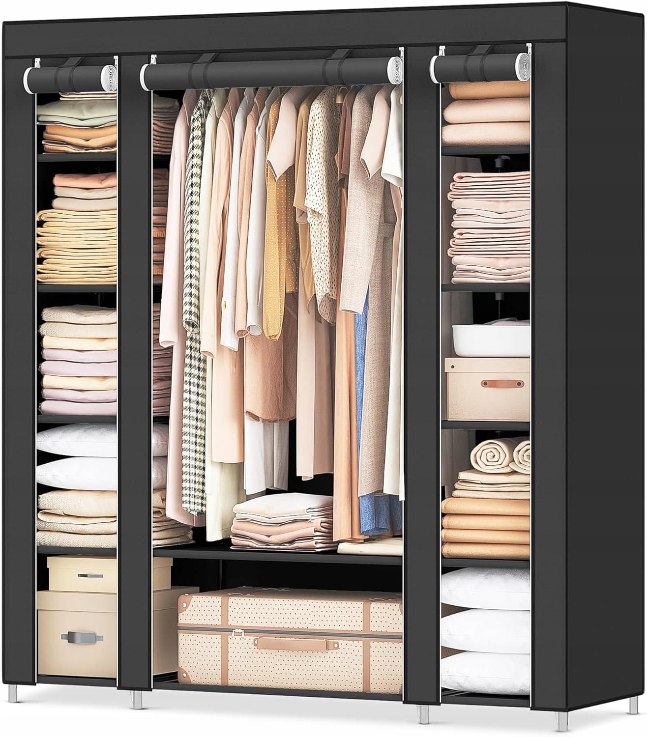Szafa Songmics 150 x 175 x 45 cm czarny
