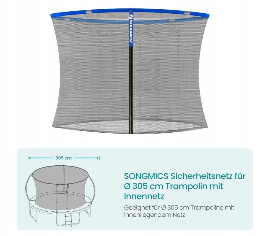 Siatka do trampoliny Songmics 305-305 cm